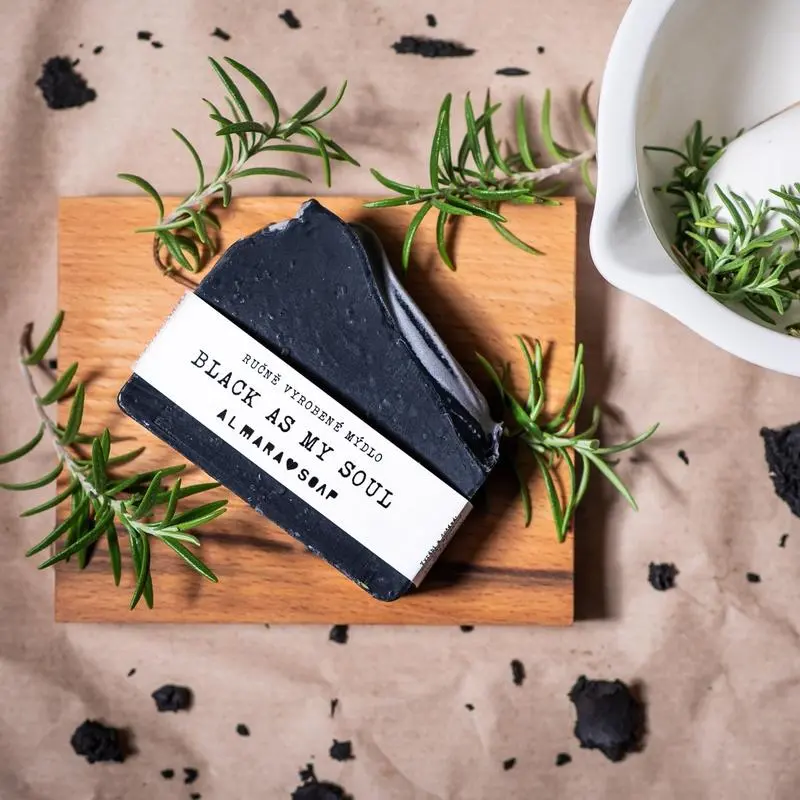 Almara Soap - přírodní mýdlo Black as my Soul 90 g