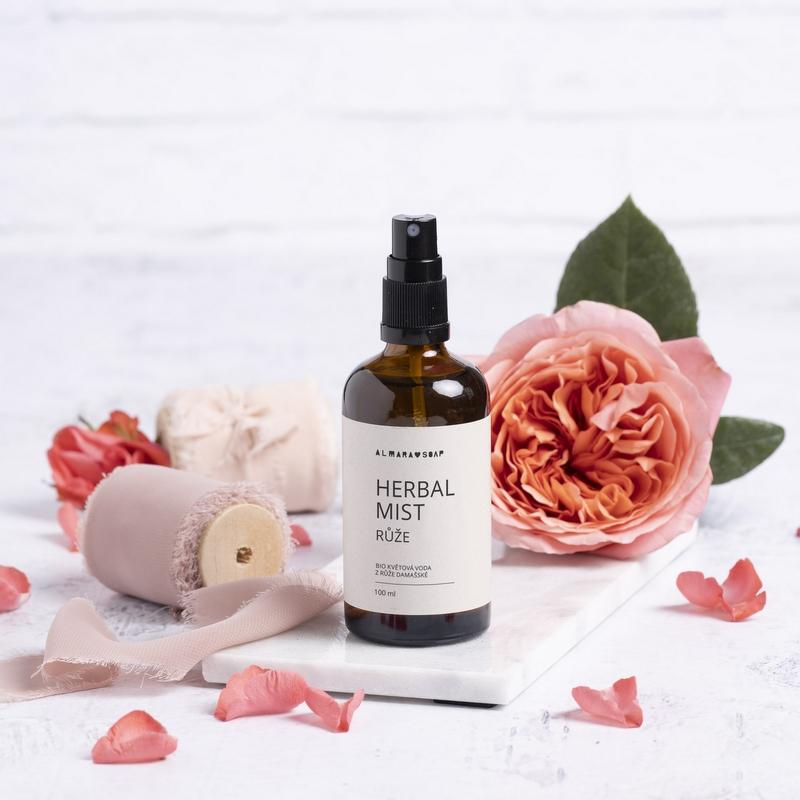 Almara Soap - Herbal MIST | Růžová pleťová voda 100% bio 100 ml