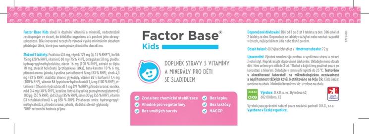 OKG Factor Base Kids XXL 180 tbl.
