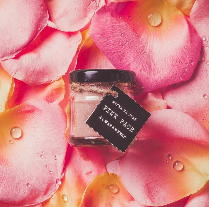 Almara Soap - pleťová maska RŮŽOVÝ JÍL & RŮŽE 20 g (Pink Face)